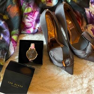 Ted Baker Porcelain Rose Watch (Black)